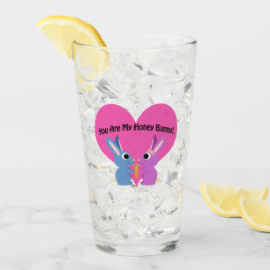 Du bist mein Honey Bunny! Glas