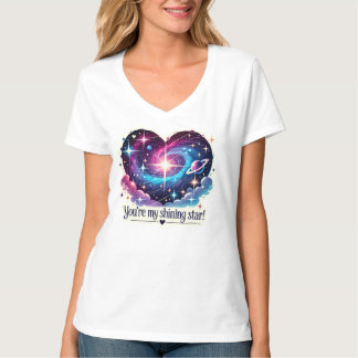 Du bist mein leuchtendes Star Cosmic Heart Design T-Shirt