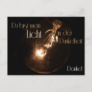 Du bist mein Licht in der Dunkelheit! - Danke! Postkarte