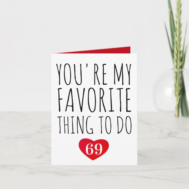 Du bist mein Liebling, wenn ich einen lustigen, na Dankeskarte (Vorderseite)