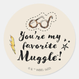 Du bist mein Lieblings-Muggle™ Runder Aufkleber