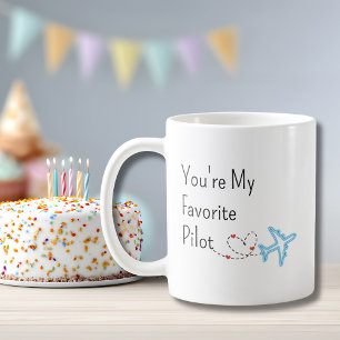 Du bist mein Lieblings-Pilot-Flugzeug-Herz-Reise Kaffeetasse