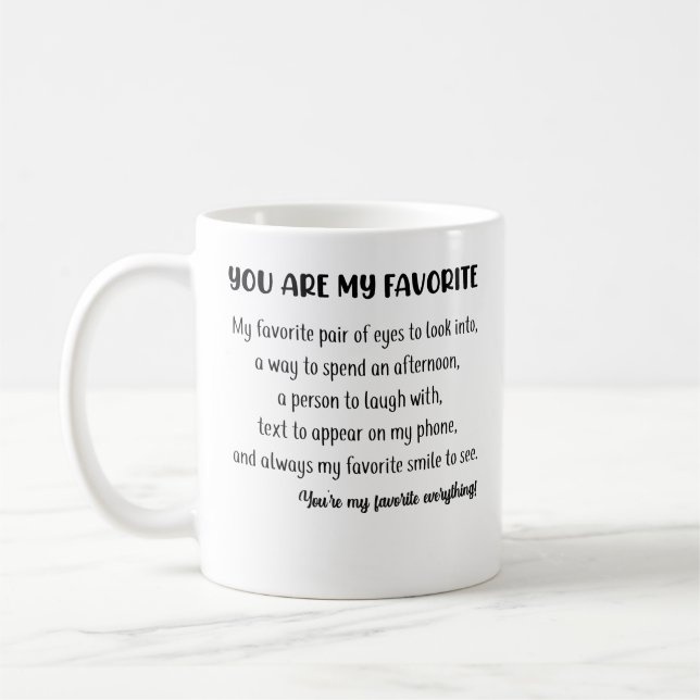 Du bist mein Lieblings-Valentinstag-Geschenk für i Kaffeetasse (Links)