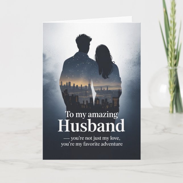 Du bist mein Lieblingsabenteuer - Elegant Birthday Karte (Vorderseite)