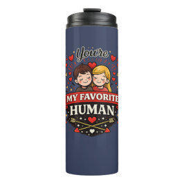 Du bist mein Lieblingsmensch zum Valentinstag Thermosbecher