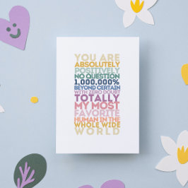 Du bist mein Lieblingsmenschen Karte