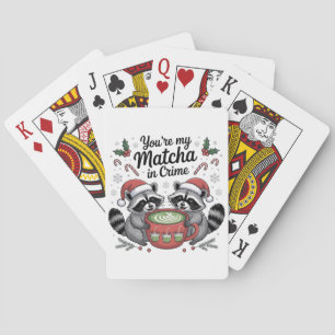 Du bist mein Matcha-Komplize Waschbären-Liebhaber Spielkarten