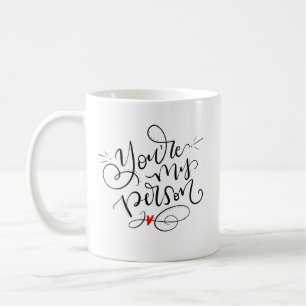 Du bist mein Mensch, Handschrift Tasse