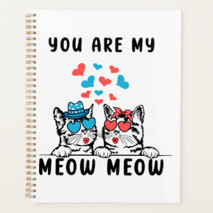 Du bist mein Meow Meow Pärchen Katze Valentinstag Planer