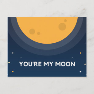 Du bist mein Mond Liebe Friend Partner Geschenk Postkarte