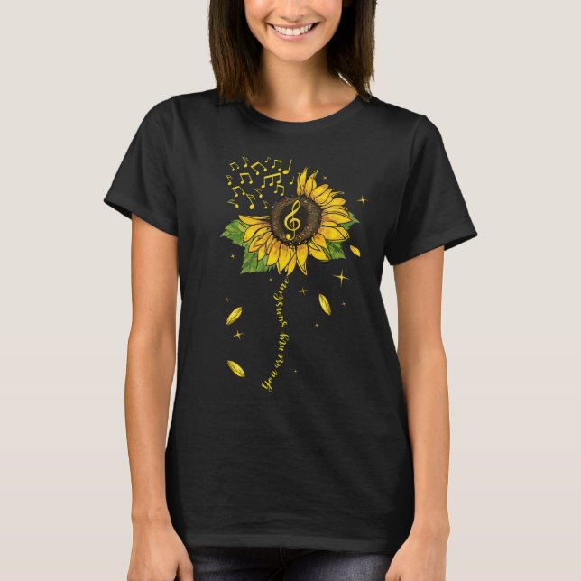 Du bist mein Niedliches Sonnenblumengeschenk T-Shirt (Vorderseite)