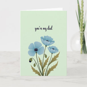Du bist mein Papa Blumen Kunstkarte Karte