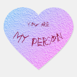 Du bist mein person.text. Herz-Aufkleber