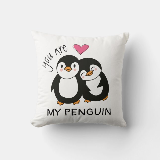 Du bist mein Pinguin Kissen (Vorderseite)