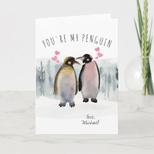 Du bist mein Pinguin   Romanze Feiertagskarte