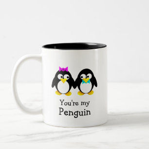 Du bist mein Pinguin Zweifarbige Tasse