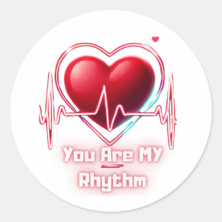 Du bist mein Rhythmus Runder Aufkleber