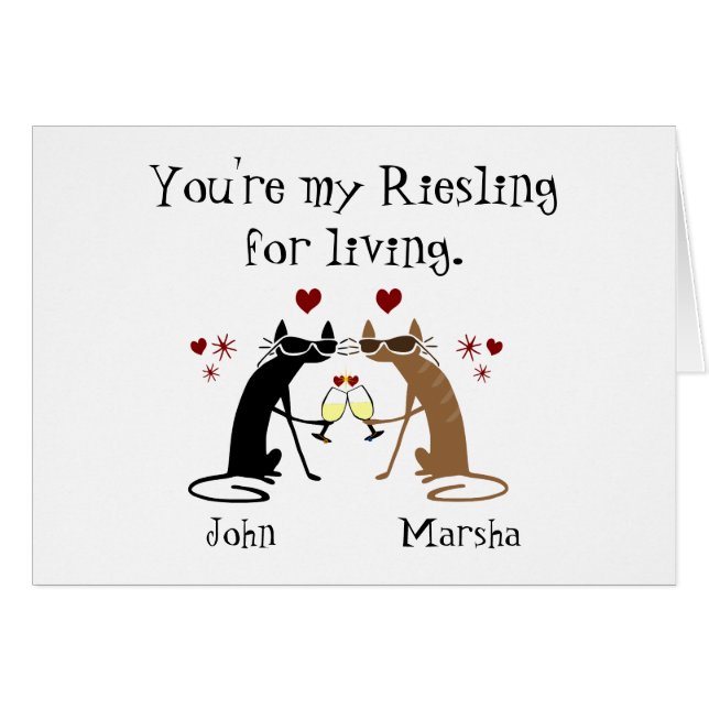 Du bist mein Riesling für eine Lebenskarte (Vorderseite (Horizontal))