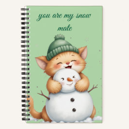 Du bist mein Schneemattel"- Niedlich Kitten & Snow Notizbuch