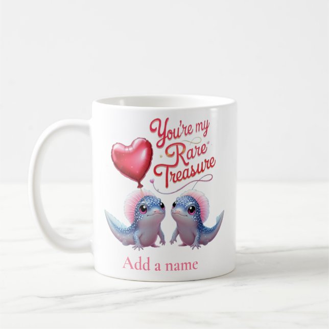 Du bist mein seltener Schatz für Valentine Kaffeetasse (Links)