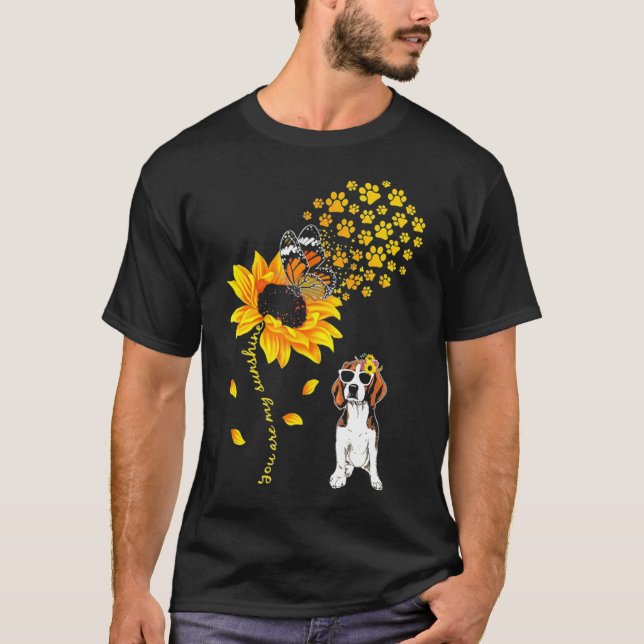 Du bist mein Sonnenblumen-Beagle für Männer Frauen T-Shirt (Vorderseite)