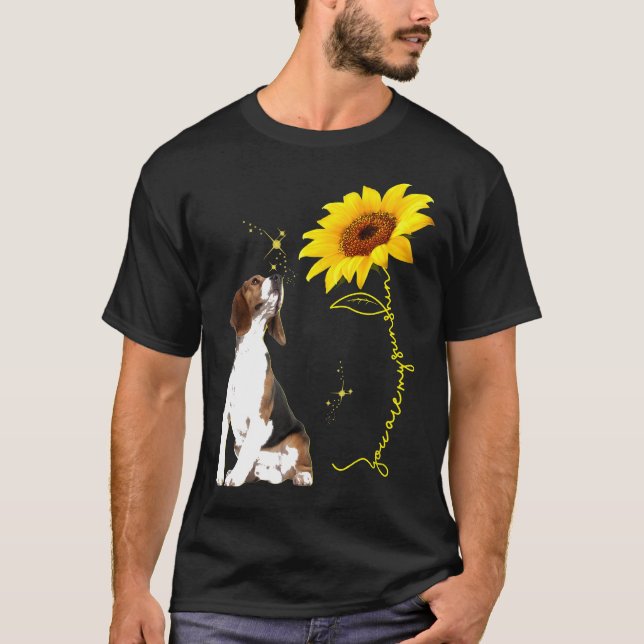 Du bist mein Sonnenblumen-Beagle T-Shirt (Vorderseite)