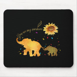 Du bist mein Sonnenblumen-Elefantenautismus Mousepad