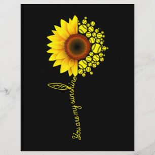 Du bist mein Sonnenblumen-Softball Briefbogen
