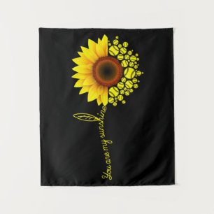 Du bist mein Sonnenblumen-Softball Wandteppich
