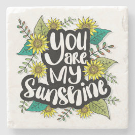 Du bist mein Sonnenblumengestein-Untersetzer Steinuntersetzer