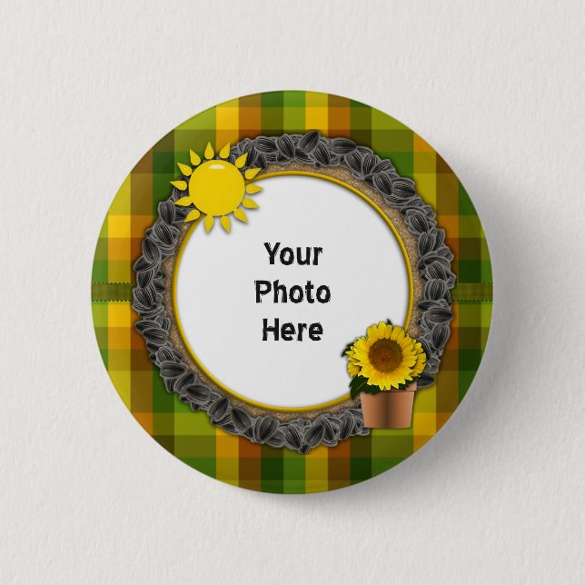 Du bist mein Sonnenblumenpinback Button (Vorderseite)