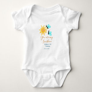 Du bist mein sonnengelber, orangefarbener Sonnenbl Baby Strampler