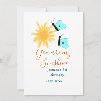 Du bist mein sonnengelber, orangefarbener Sonnenbl Einladung