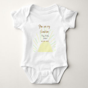 Du bist mein sonnengelbes Pastellgebäck Geburtstag Baby Strampler