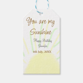 Du bist mein sonnengelbes Pastellgebäck Geburtstag Geschenkanhänger