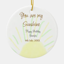 Du bist mein sonnengelbes Pastellgebäck Geburtstag Keramik Ornament