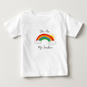 Du bist mein sonnenschauer Regenbogen-Kleinkind-T  Baby T-shirt