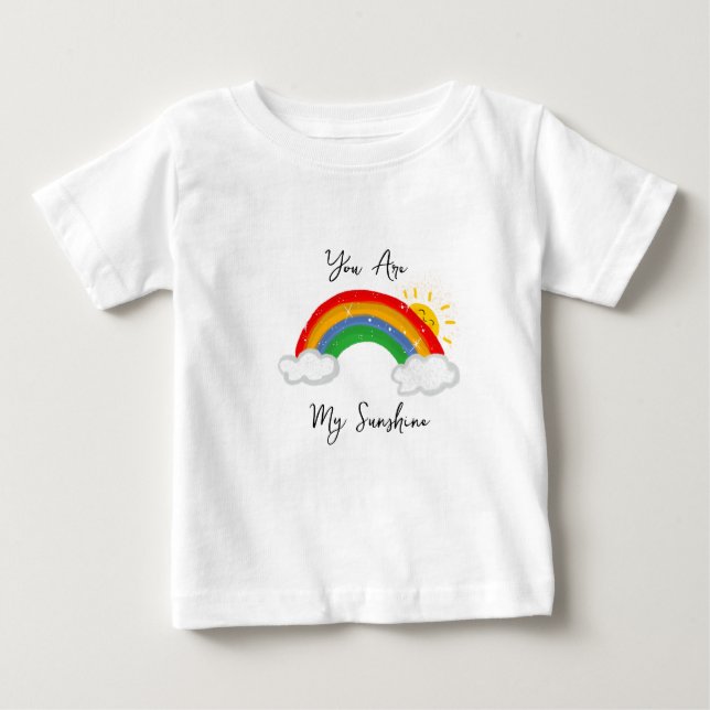 Du bist mein sonnenschauer Regenbogen-Kleinkind-T  Baby T-shirt (Vorderseite)