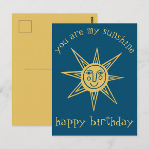 Du bist mein Sonnenschein ALLES GUTE ZUM GEBURTSTA Postkarte