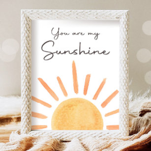 Du bist mein Sonnenschein Boho Little Sunshine Geb Poster