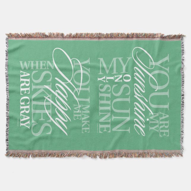 Du bist mein Sonnenschein Decke (Vorderseite)