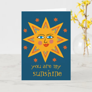Du bist mein Sonnenschein Fröhliche Sonne CUSTOM Karte