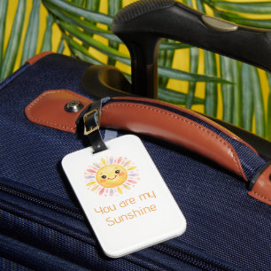 du bist mein Sonnenschein gelbe orange Sonnenstrah Gepäckanhänger