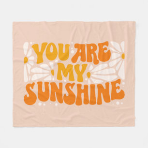 Du bist mein Sonnenschein Groovy Grafik Fleecedecke