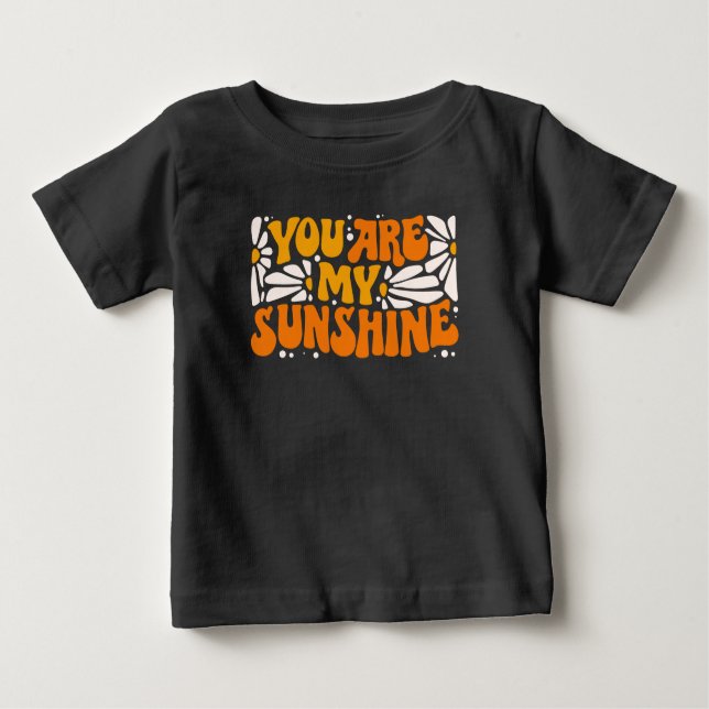 Du bist mein Sonnenschein Groovy Graphic Baby T-shirt (Vorderseite)