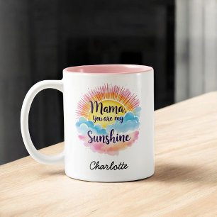 Du bist mein Sonnenschein Heartfelt Gift für Mam Zweifarbige Tasse