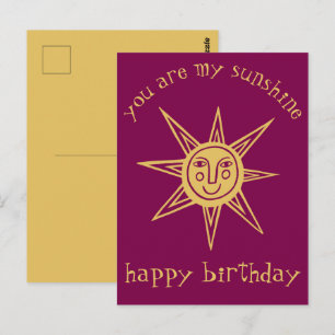 Du bist mein Sonnenschein HERZLICHEN GLÜCKWUNSCH Z Postkarte
