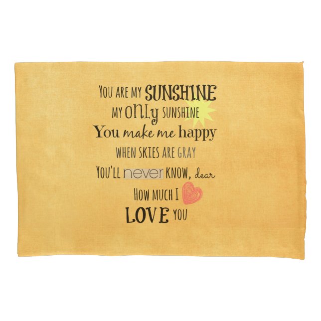 Du bist mein Sonnenschein Kissenbezug (Vorderseite)