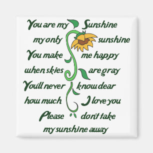 Du bist mein Sonnenschein Magnet