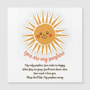 Du bist mein Sonnenschein Magnetkarte